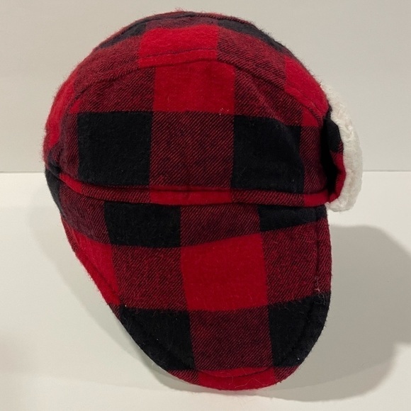 𝅺Tucker + Tate Trapper Hat Baby Toddler Boy Girl Buffalo Plaid Sherpa Lined EUC - Picture 3 of 7